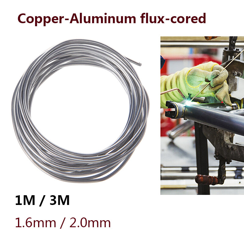 1M / 3M Koper-Aluminium Flux-Gevulde Draad 1.6Mm/2.0Mm Lage Temperatuur Aluminium lasdraad Tool Soldeer Soldeer Lont Solderen