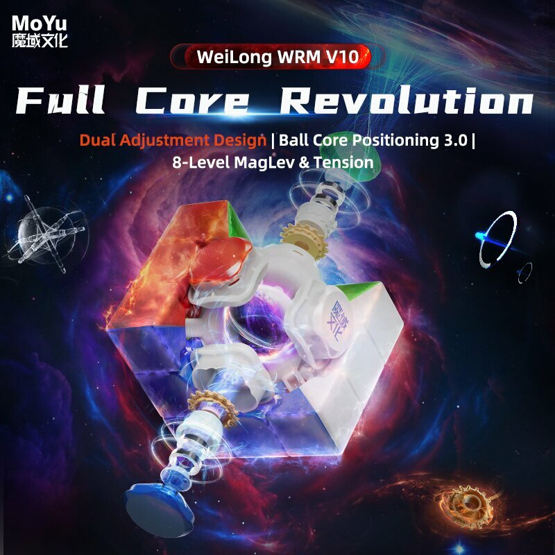 Магнитный куб-головоломка MoYu Weilong WRM V10 3x3x3 Core, профессиональный скоростной куб-головоломка Weilong WR M V10, 2024 год