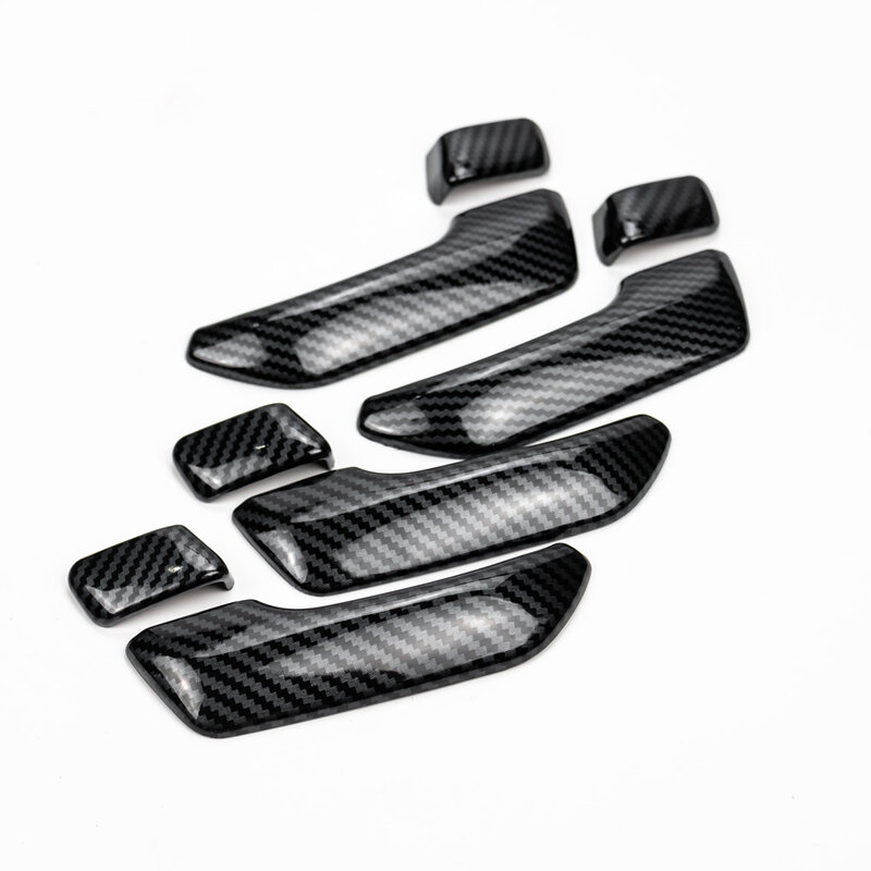 いすゞD-MAX MU-X 2012-2019 8個の炭素繊維カラーインナードアオープンハンドルカバー装飾
