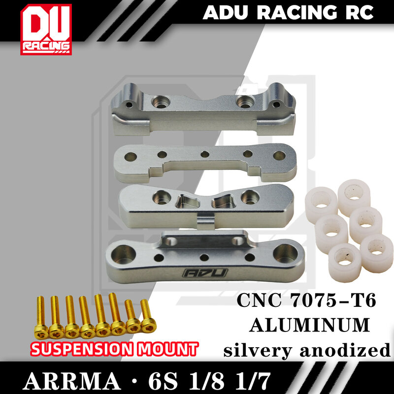 ARRMA 6S 1/8 및 1/7 서스펜션 마운트, CNC 7075-T6 알루미늄