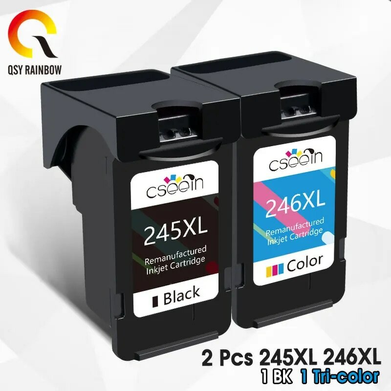 QSYRAINBOW For PG 245 246 XL Ink Cartridges Remanufactured Pixma IP2820 MX492 490 MG2420 2520 2920 TS202 302 3120 Printer