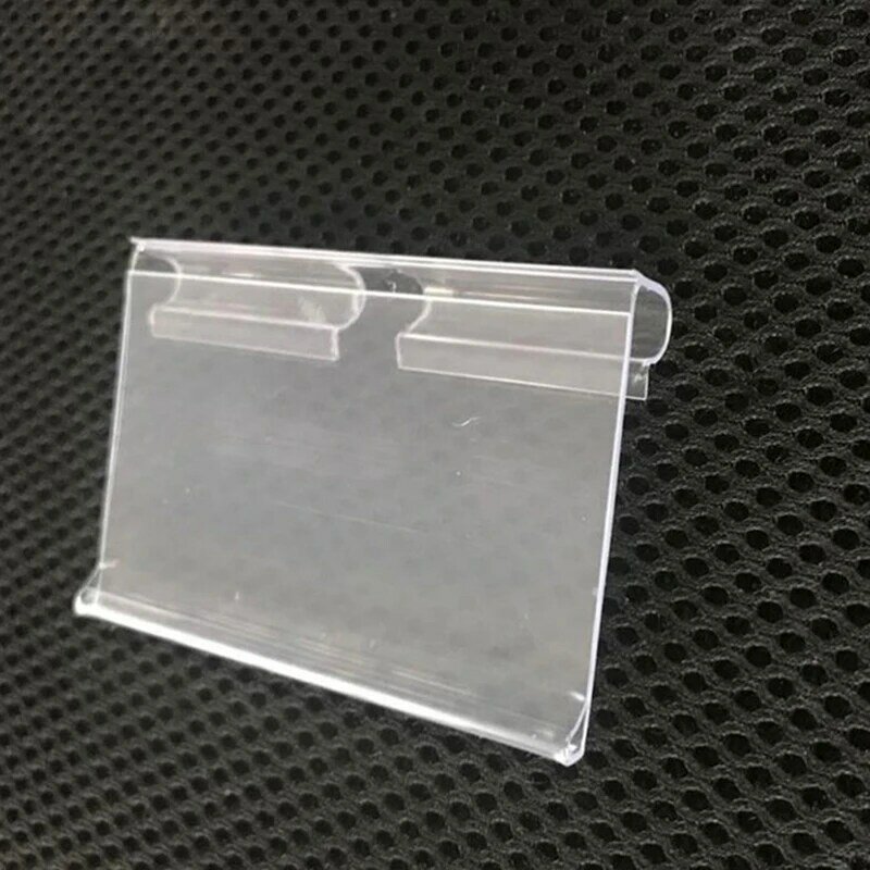 10PCS Plastic Sign Label Holder Wire Shelf Retail Price Tag Label Merchandise Sign Display Holder Stand