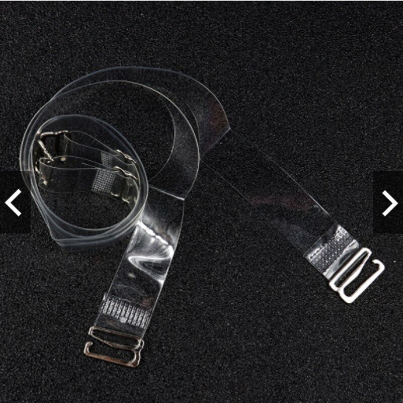 InvisibleBra-cinturón elástico de silicona transparente para mujer, cinturón con hebilla ajustable, accesorios íntimos