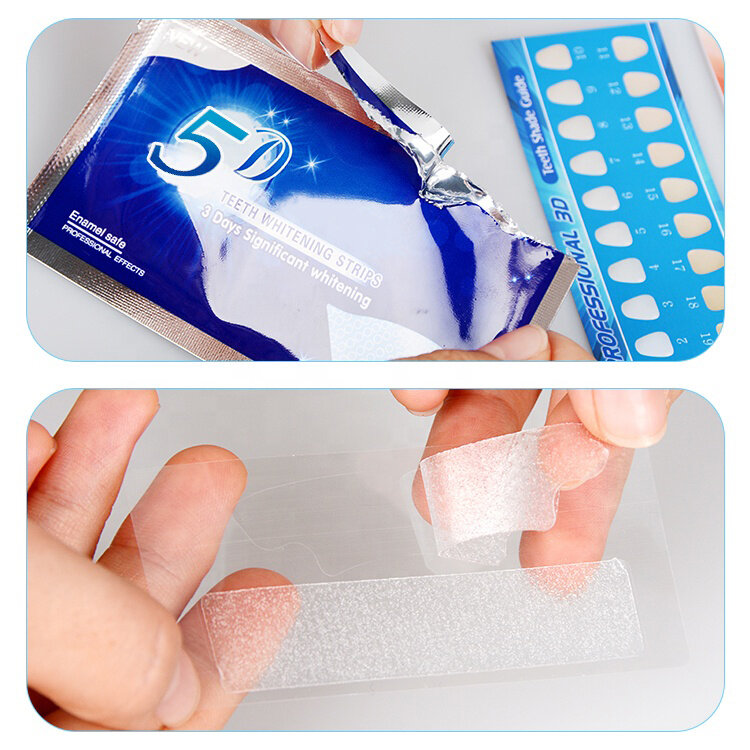 M'J 5D แถบฟอกสีฟันฟันขาวทันตกรรมชุด Oral Hygiene Care สำหรับปลอมฟันวีเนียร์ทันตแพทย์ Sex IN ขาวเจล