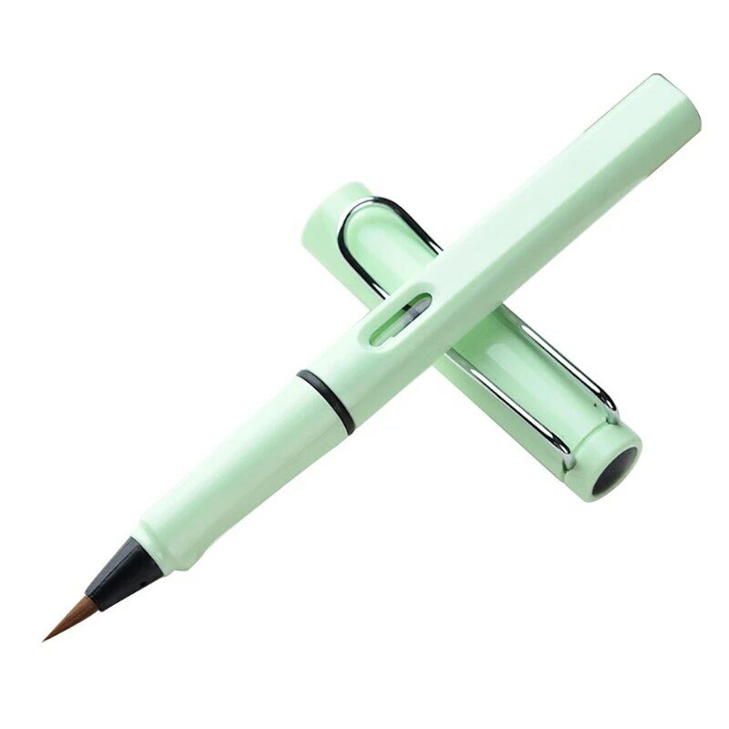 Caneta-tinteiro tipo caneta-tinteiro, pincel caligrafia, enchimento pistão, caneta pincel recarregável para crianças