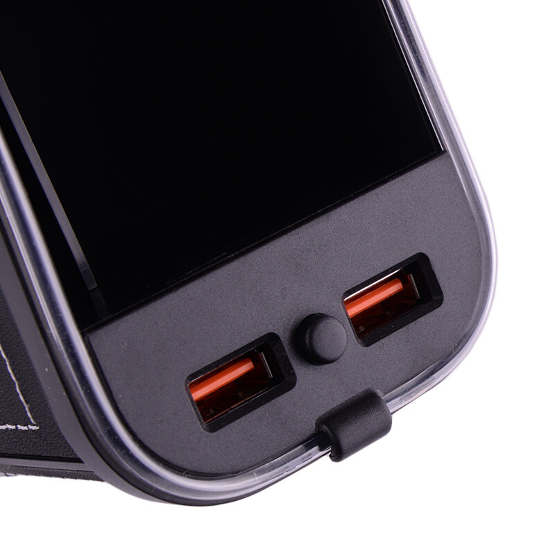 Black Car Console Right Side Seat Gap Filler Storage Box Organizer Pocket Cup Holder Dual USB New