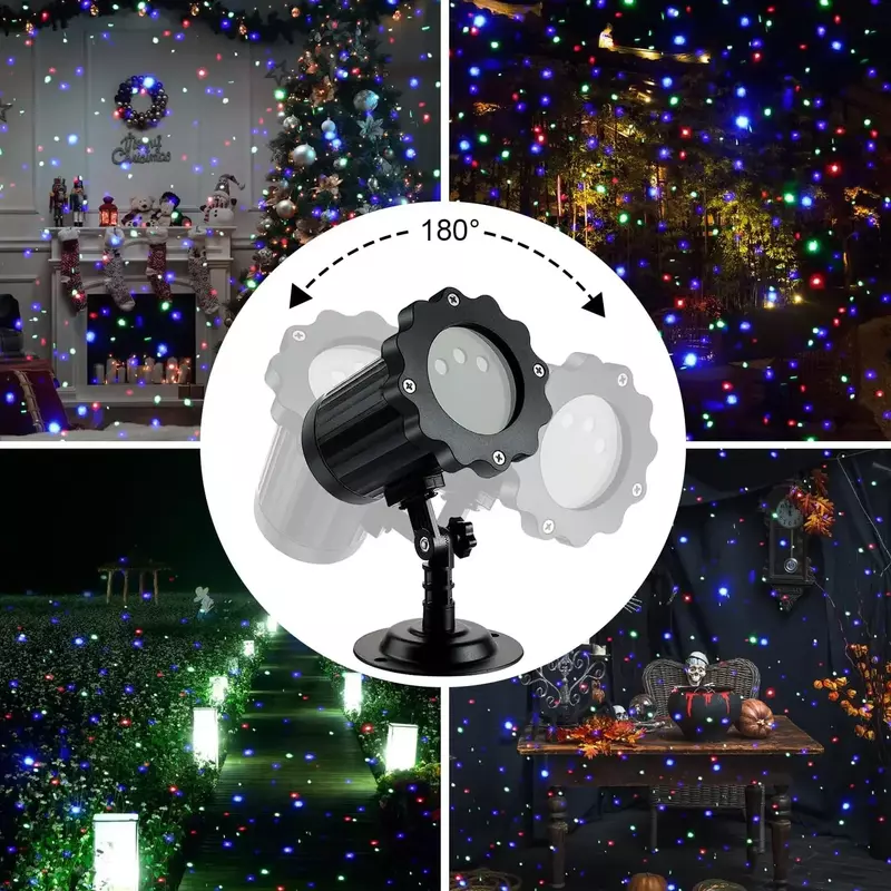 Proyector láser de estrellas estrelladas para exteriores, luces LED de luciérnaga de jardín con control remoto, resistente al agua IP65 para decoración de árbol de Navidad