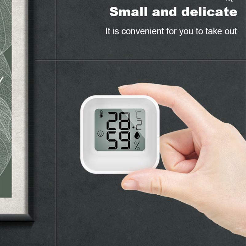 ميزان حرارة رقمي صغير بشاشة LCD مقياس للرطوبة للغرفة الداخلية مقياس إلكتروني لدرجة الحرارة والرطوبة جهاز استشعار للمنزل محطة الطقس