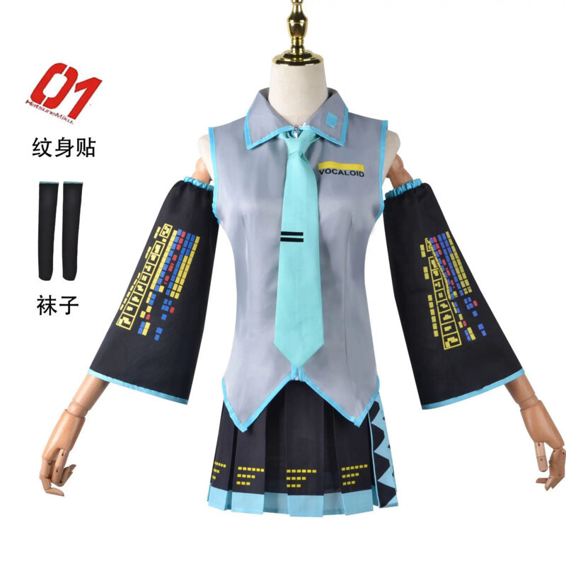 Miku Cosplay Costume parrucca accessori Cosplay giapponesi Halloween Party Outfit per donne ragazze Set completo