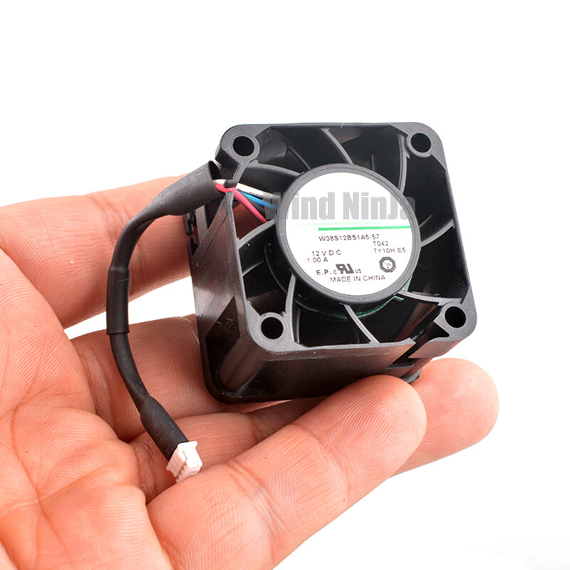 W38S12BS1A5-57 3.8cm 38mm fan 38x38x28mm DC12V 1.00A 4pin High speed cooling fan for power supply