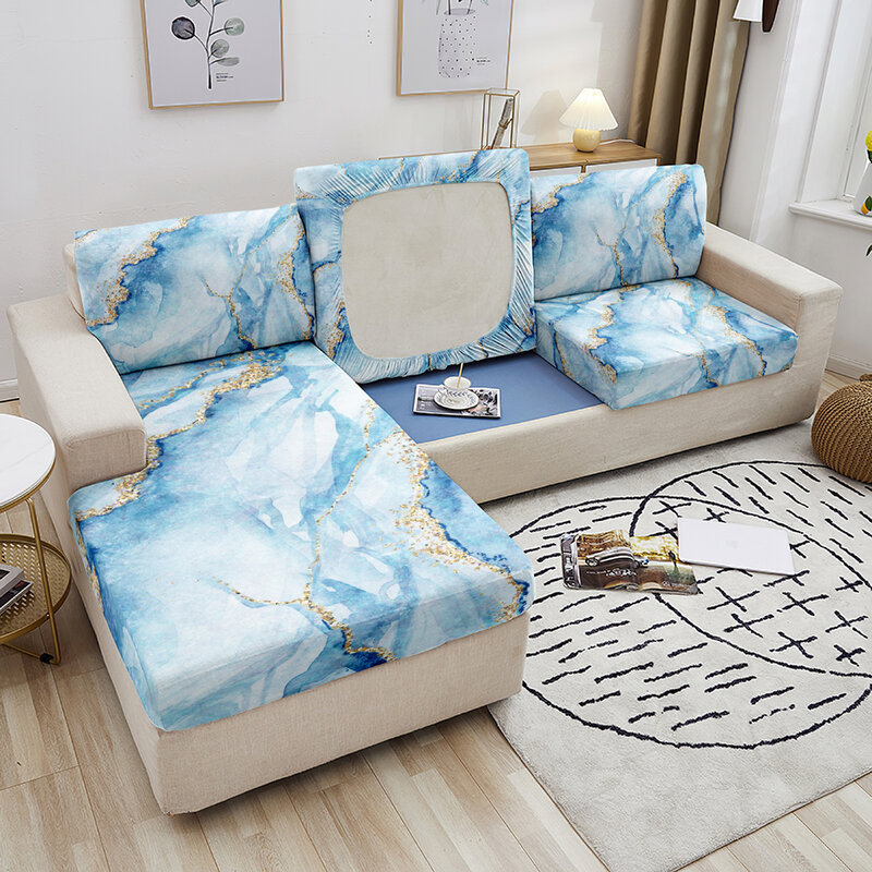 Capa de almofada de assento de sofá elástico capa de almofada de assento de estiramento de aquarela slipcover para sala estar decoração