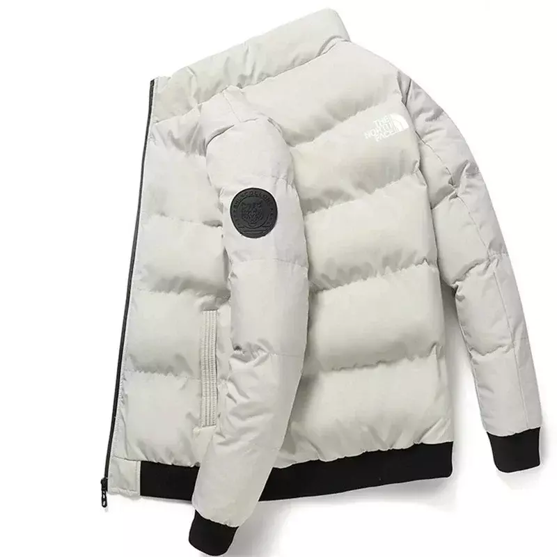 남성용 스탠드 칼라 재킷, 따뜻한 다운 재킷, 두꺼운 야외 스포츠 재킷, 캐주얼 패션, 2024 겨울