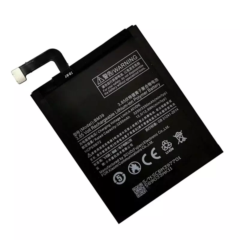 BM39 3350mAh Bateria para Xiaomi 6 Mi6 M6, Baterias de Substituição do Telefone de Alta Qualidade, Ferramentas Gratuitas, 100% Original, Novo, 2022