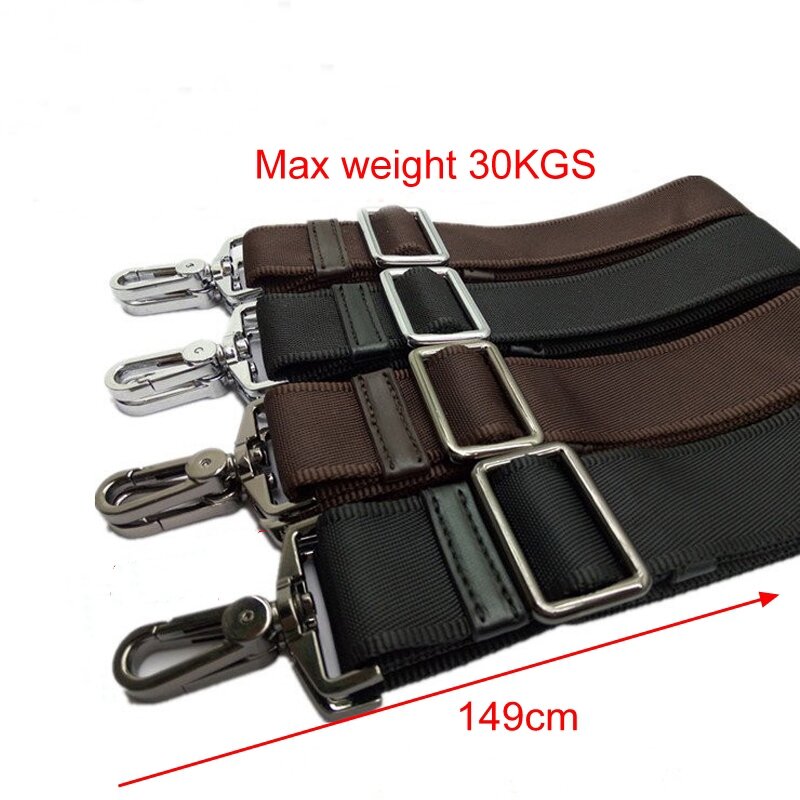 Нейлоновый ремень с прочным крючком для мужских сумок, длинный ремешок на плечо для ремонта чемоданов, 38 мм, макс. 30 кг