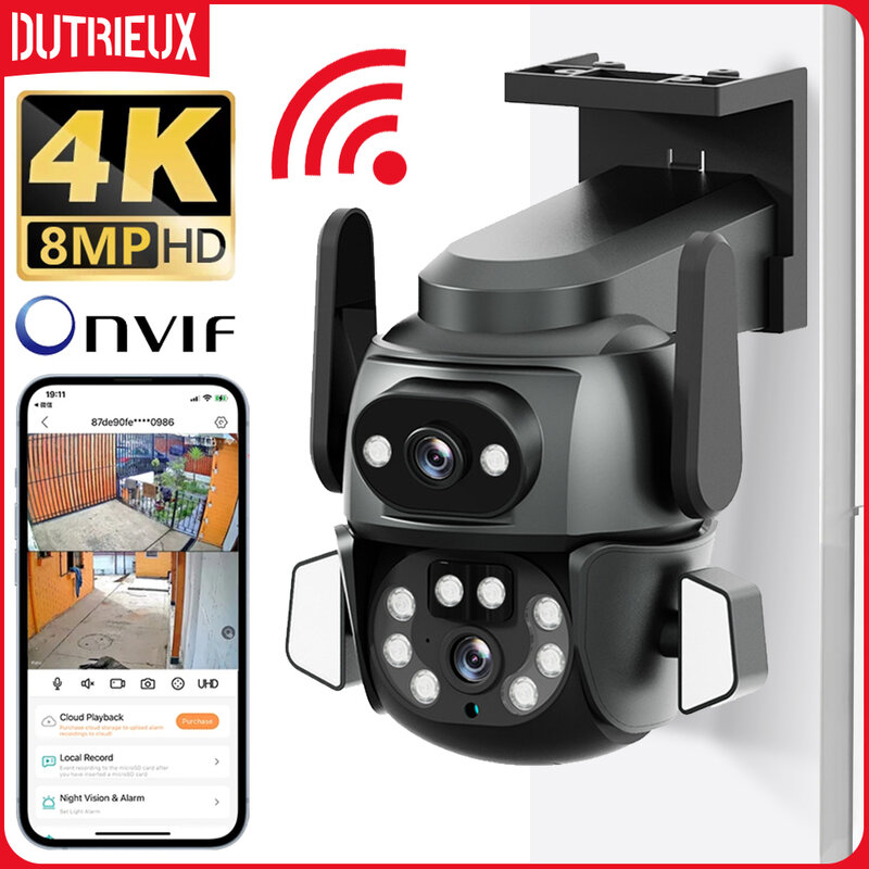 8mp ptz wifi Kamera Outdoor Nachtsicht Dual Screen menschliche Erkennung Sicherheits schutz CCTV-Überwachung IP-Kamera