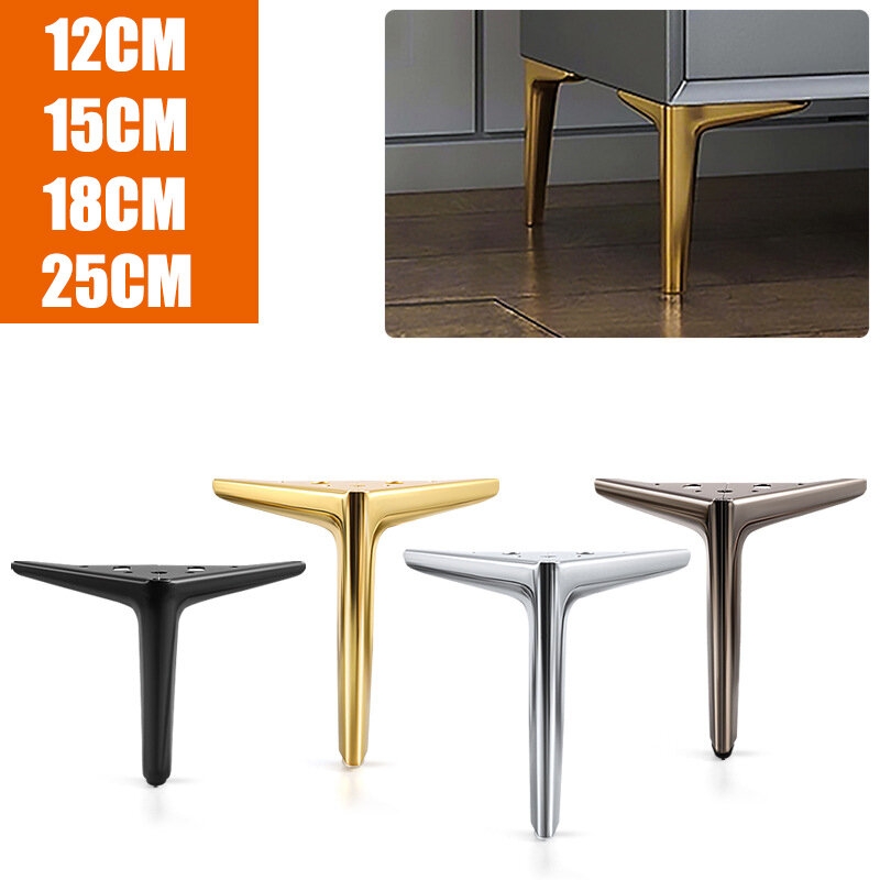 4 pezzi mobili Foot Cabinet divano piede tavolino mobiletto mobiletto del bagno comodino mobile TV piedini di supporto per treppiede in metallo