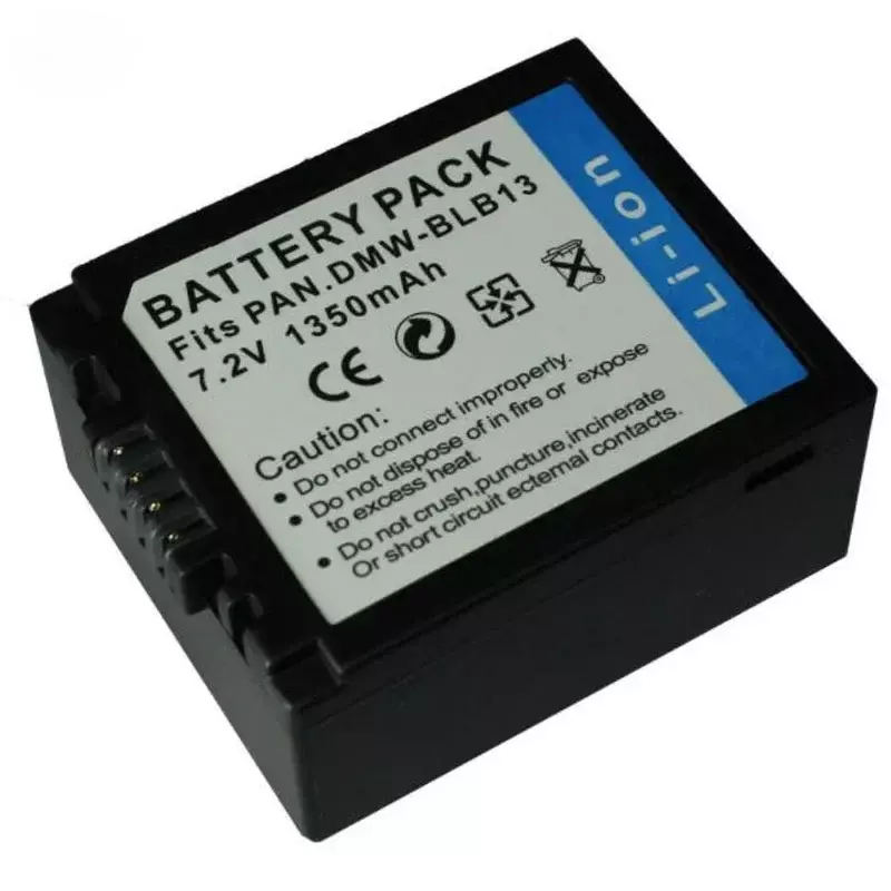 Batería de cámara de 1350mAh, cargador de CA para Panasonic Lumix, DMW-BLB13, DMC-GF1, DMC-GH1, DMC-G1, DMC-G2, DMC-G10, BLB13E, BLB13PP, DMWBLB13