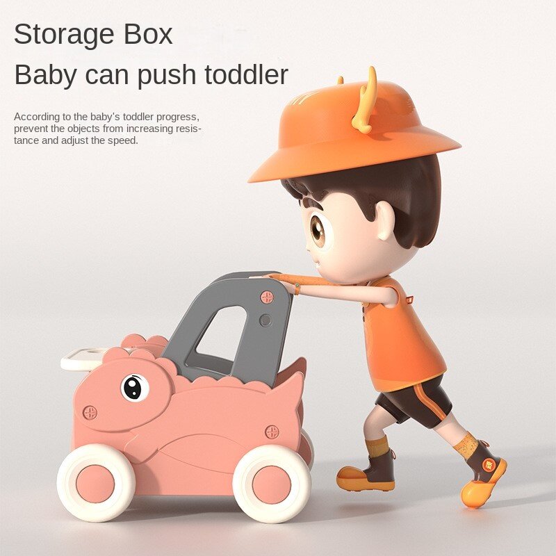 Lazychild-cochecito de bebé andador anti-piernas multifuncional, carrito de almacenamiento para aprender a caminar, carro de juguete para guardería