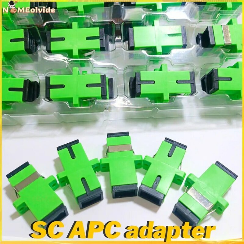 Adaptador de Fibra óptica de plástico SC APC, conector Simplex SM, modo único, Envío Gratis