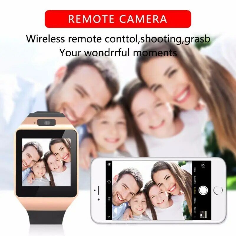 Jam Tangan Pintar Dz09 Jam Pintar Mendukung Tf Sim Kamera Jam Tangan Olahraga Bluetooth Pria Wanita untuk Telepon Samsung Huawei Xiaomi Android