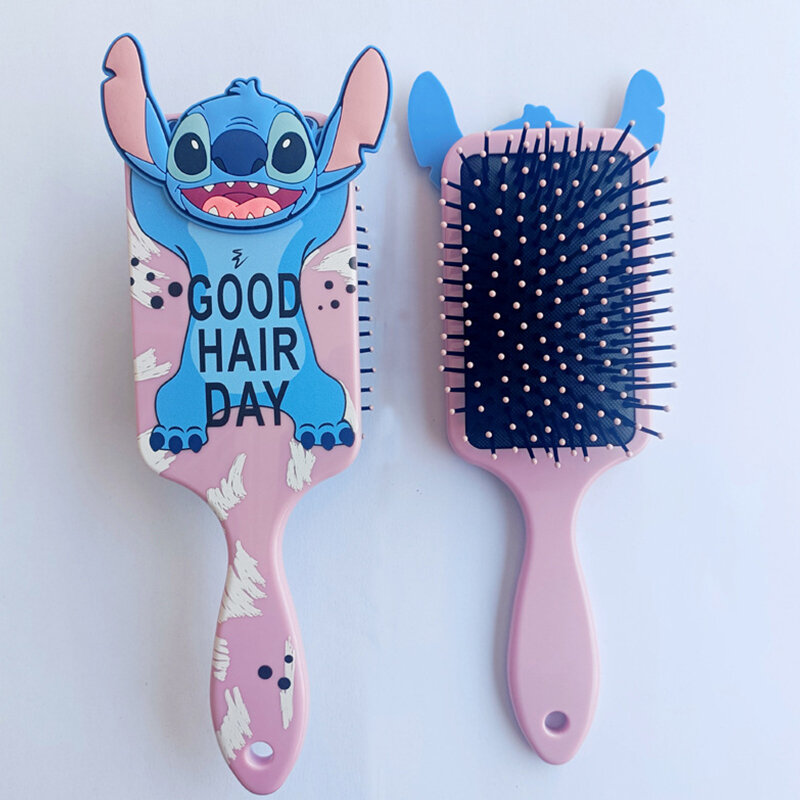 Disney Anime Figures Stitch Air Cushion Massage Combs Anime Cartoon Children Comb Hair Brush Hairdressing Tool Kids Toys Gifts
