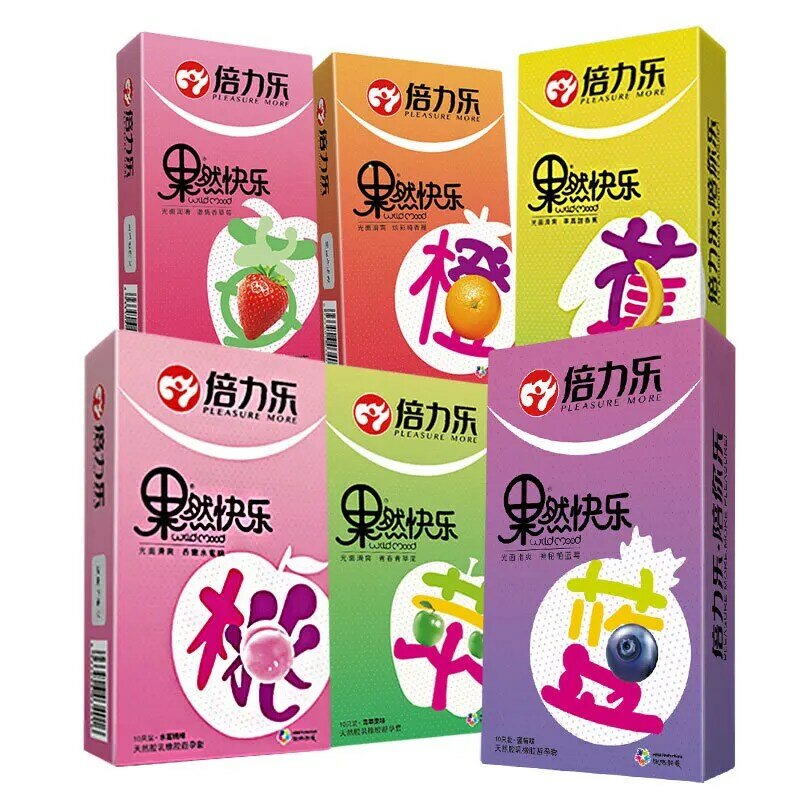 10 PCS frutta preservativi Ultra sottili prodotti intimi prodotti del sesso giocattoli per adulti 18 giocattoli del sesso a lunga durata della manica del pene per gli uomini