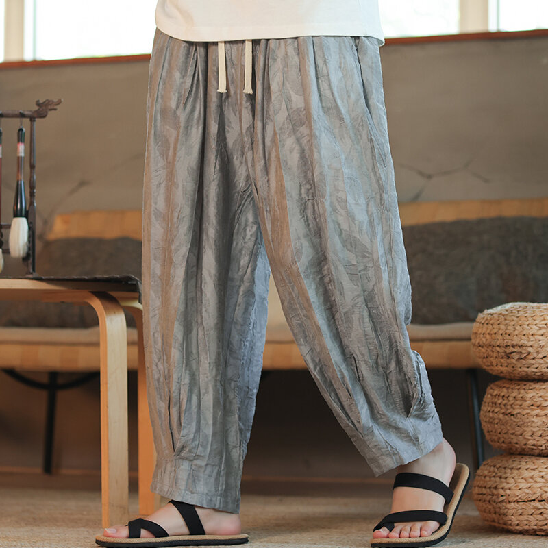 Oversized Men's Casual Pants Summer Vintage Wide Leg Men's Harem Pants Harajuku Style Casual Loose Trousers New Streetwear