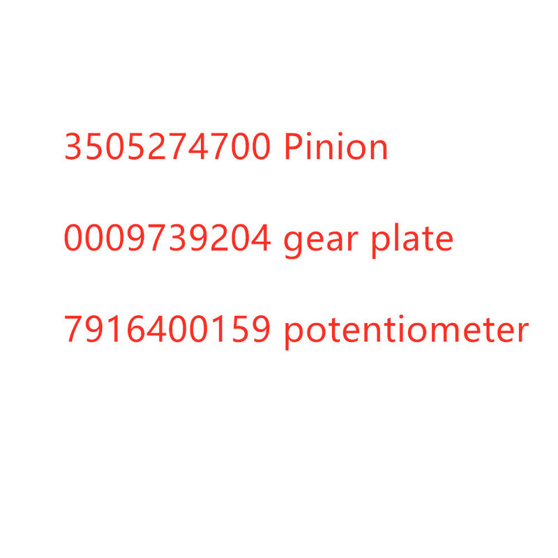 Potentiomètre Linde For8.5, plaque d'engrenage, accessoires, pignon 3505274700, 0009739204, 7916400159