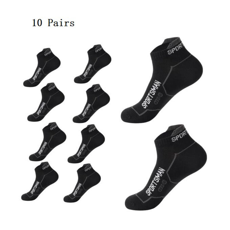 Calcetines tobilleros de algodón transpirable para hombre, medias deportivas de malla, informales, corte fino, alta calidad, 1 par/10 pares