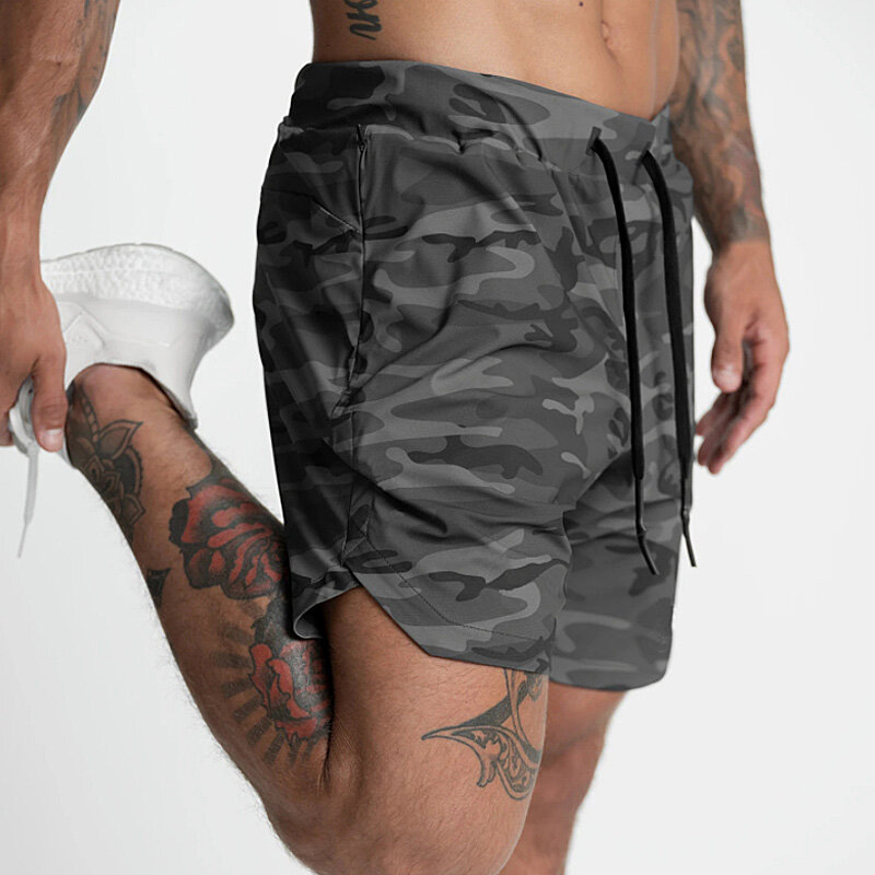 Pantalones cortos de secado rápido para hombre, ropa deportiva informal para correr, culturismo y gimnasio, talla estadounidense