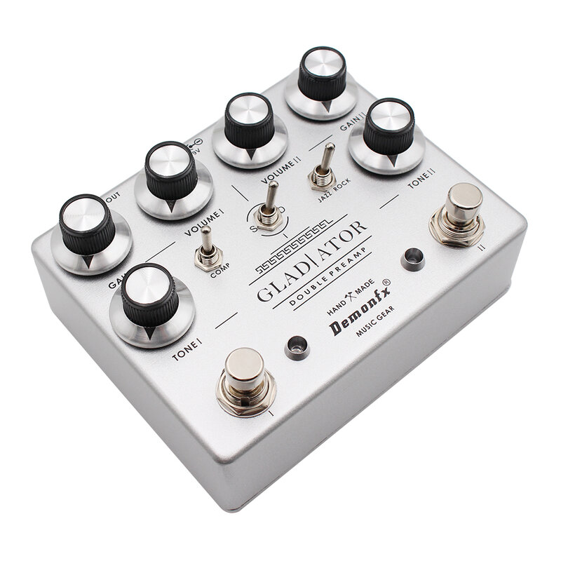 GLADIO Guitar Effect Pedal Distortion Overdrive Demonfx GLADIATOR Dual Overdrive Preamp With True Bypass
