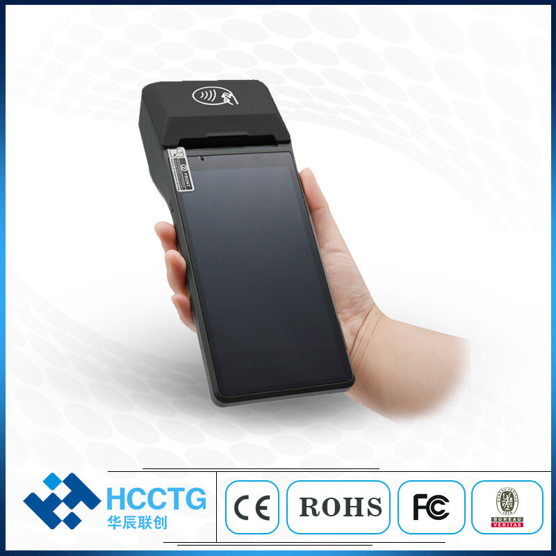 Android Qualcomm Octa-Core หน้าจอสัมผัสมือถือ4G NFC POS Terminal Z300