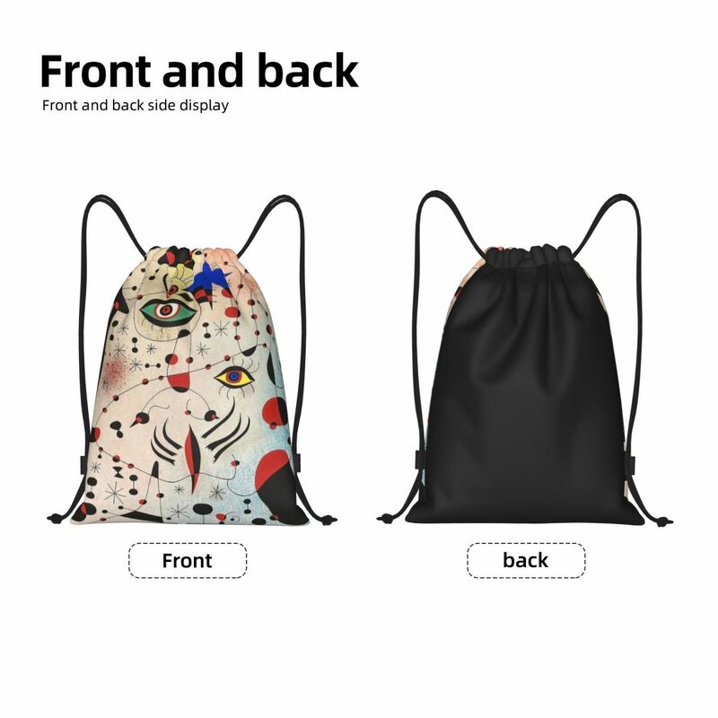 Изготовленные на заказ циферы и созвездия влюбленные в женский рюкзак на шнурке с абстрактным изображением Джоан Миро спортивный рюкзак для хранения в тренажерном зале