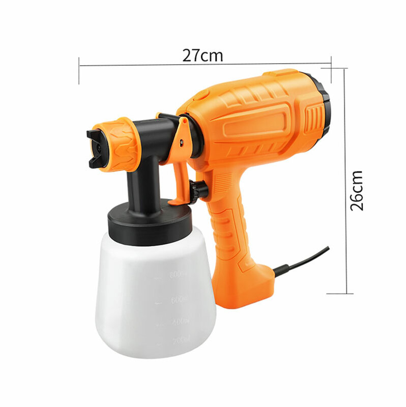 5FT Corded Electric Spray Paint Gun for House Painting Furniture Fence Paint Sprayers with 800ML Capacity 2 Nozzles 3 Patterns