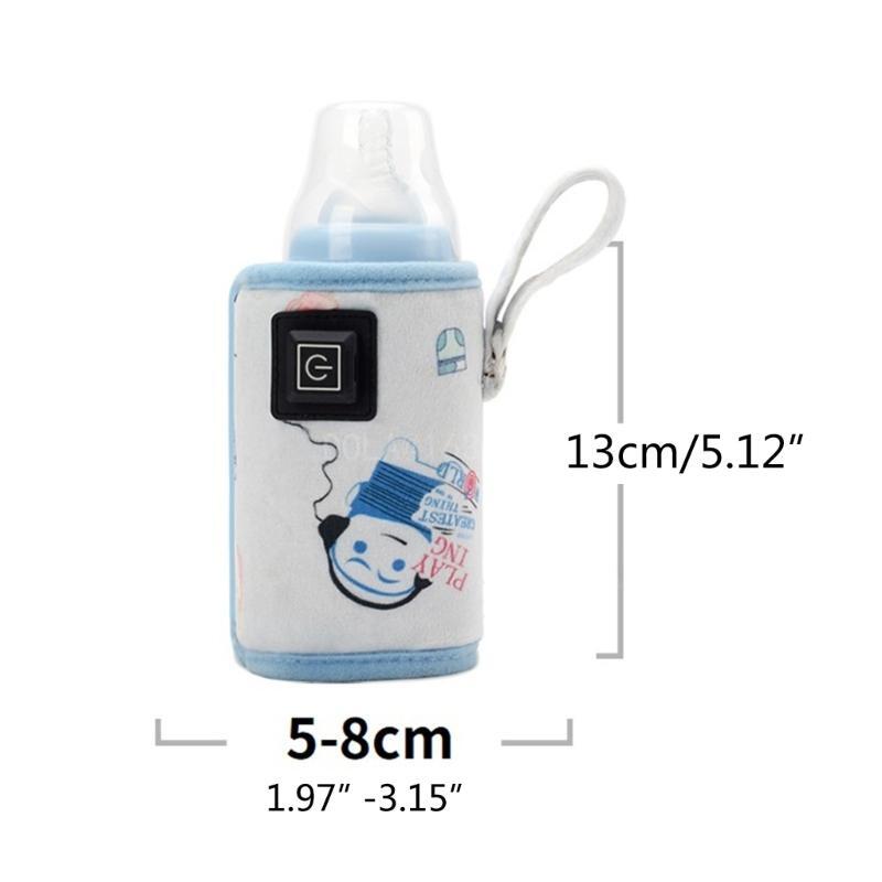 USB زجاجة تستخدم في الرضاعة أكثر دفئا زجاجة الرضع المحمولة السفر دفئا معزول كم