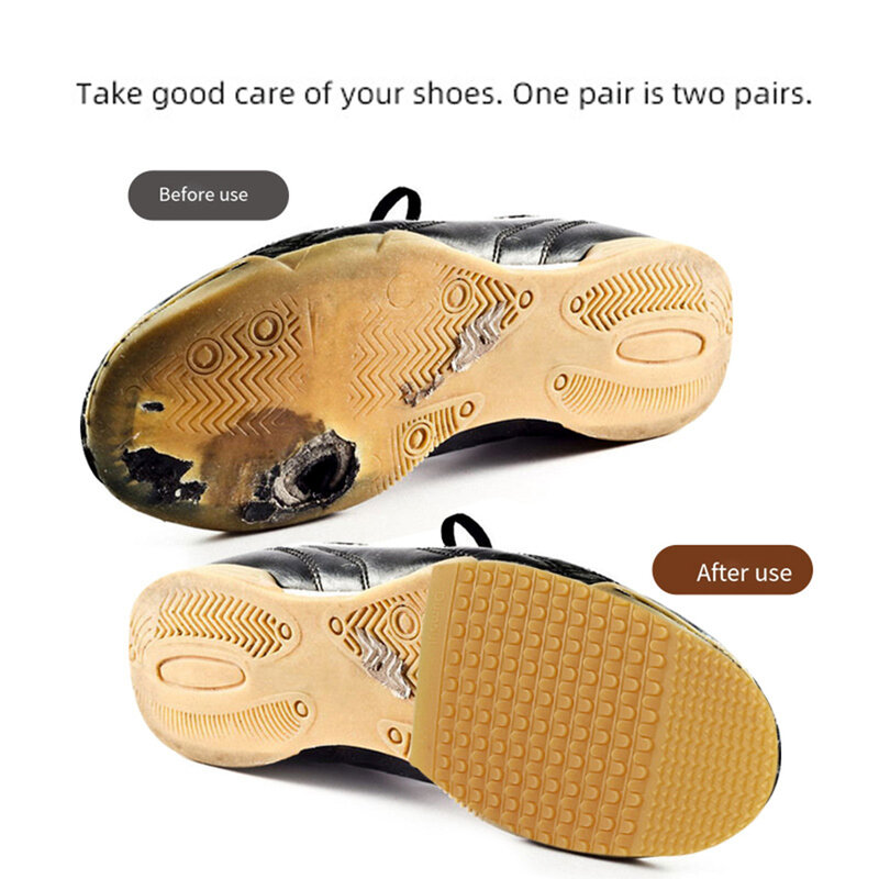 Anti Slip Outsoles Rubber Shoe Sole Business Shoes Heel Sole Pad Mute Soles Forefoot Pads Non-Slip Repair Replacement Outsoles