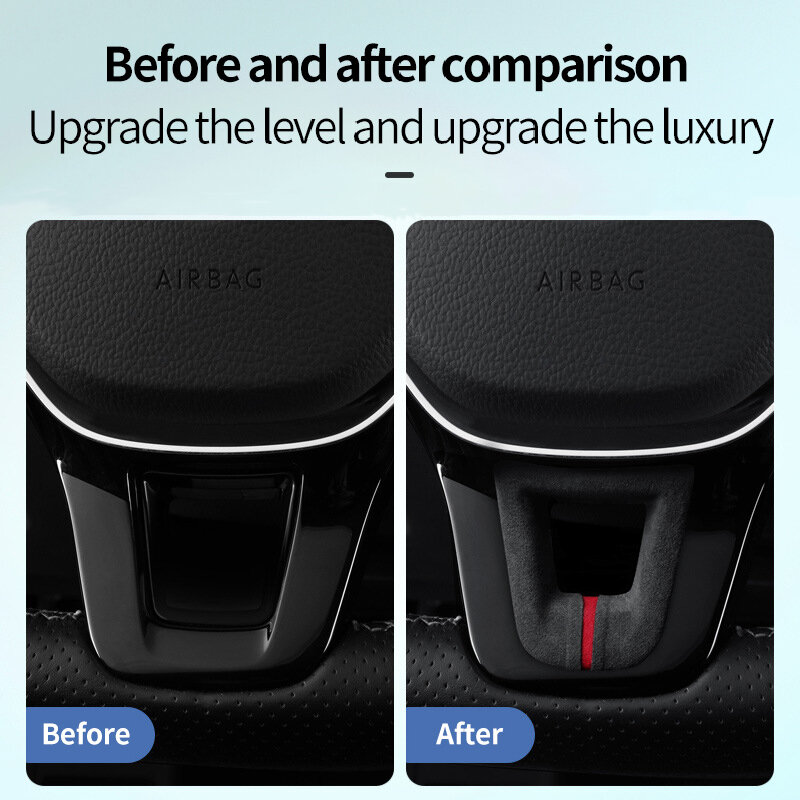 Car steering wheel decorative sticker Alcantara Suede for for volkswagen Sagitar Jetta CC Golf Bora modification accessories