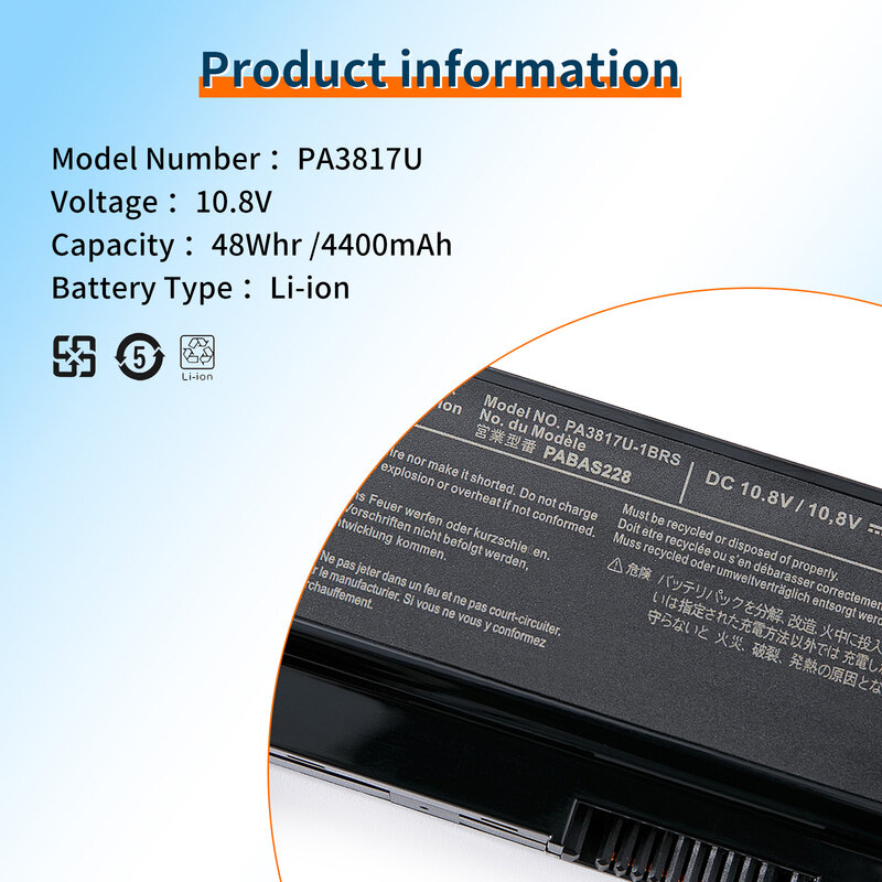 BVBH-batería PA3817U-1BRS PA3817U para Toshiba Satellite A660, C640, C600, C650, C655, C660, L510, L630, L640, L650, L670, L770, PA3818U
