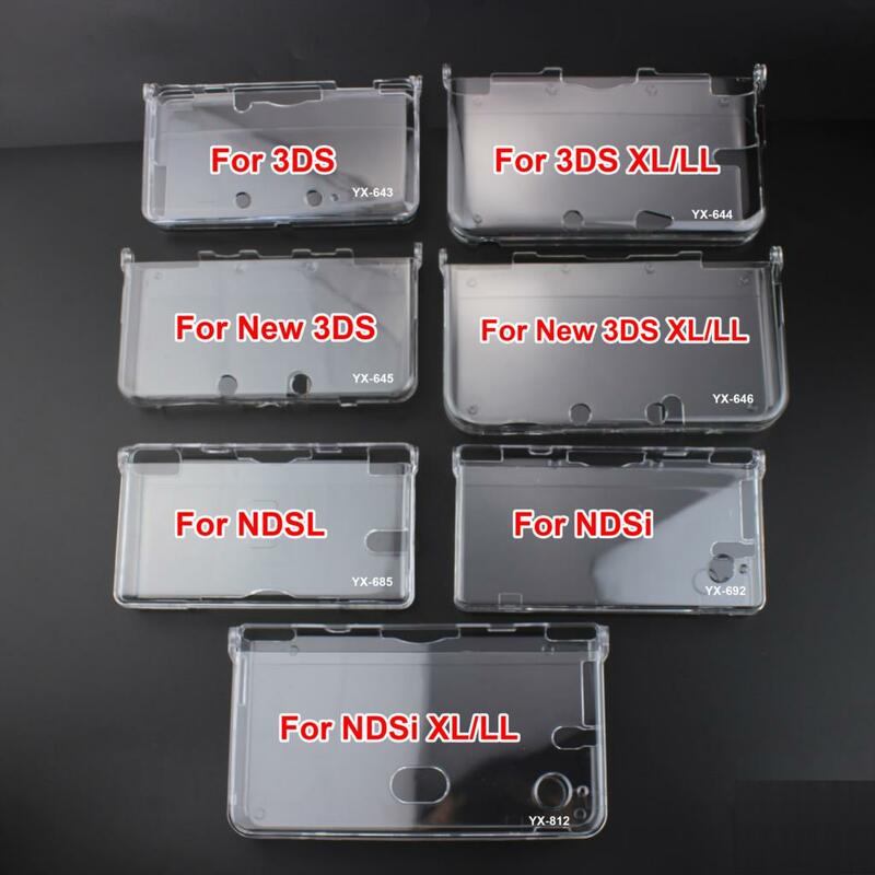 8models 1pc Plastic Clear Crystal Protective Hard Shell Skin Case Cover For GBA SP NDSL DSI NDSi XL 3DS XL New 3DS XL LL Console