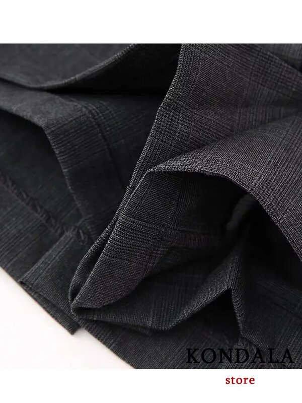 KONDALA-Falda corta lisa con cremallera para mujer, minifalda de estilo Vintage, informal y elegante, para vacaciones de verano, nueva moda 2024