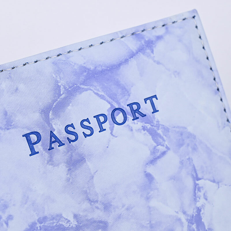 Copertina per passaporto con stampa in marmo personalizzata donna uomo custodia per passaporto da viaggio per matrimonio porta carte di credito per banca d'identità da viaggio