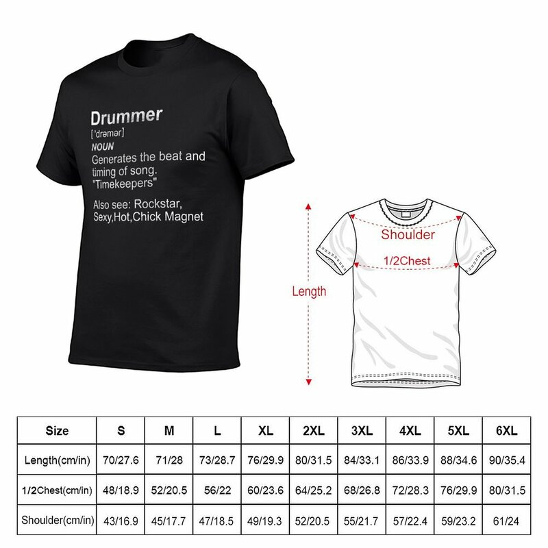 Drummer in Band Tshirt Funny Marching, Church Band Gift Drummer Definition T-shirt Short sleeve tee plus sizes sweat shirts, men