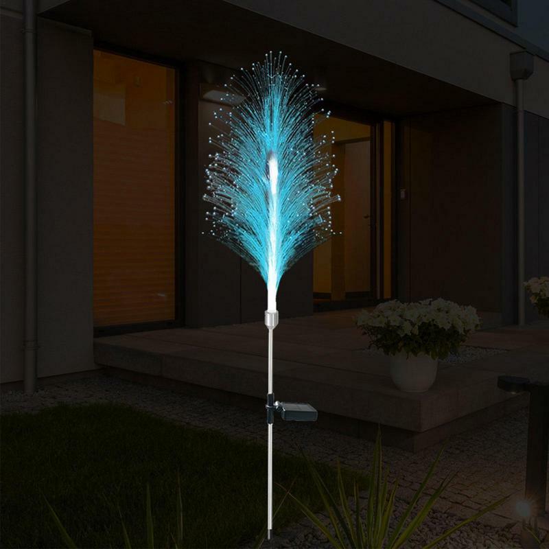 2Pcs Outdoor Waterproof Path Lights Changing Color Lamp With Remote Waterproof Garden Lights For Walkway Pathway Backyard Lawn