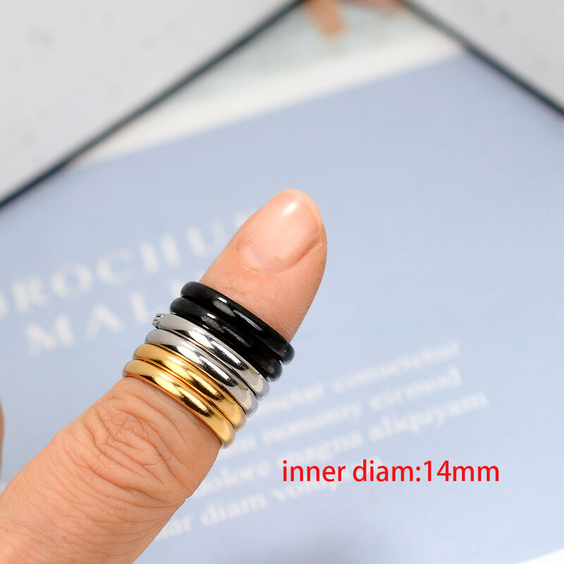 Diameter 20MM,40MM Anting-Anting Simpai Datar Baja Tahan Karat Anting-Anting Bulat Lingkaran Warna Emas untuk Wanita Simpai Ringan Perhiasan Trendi