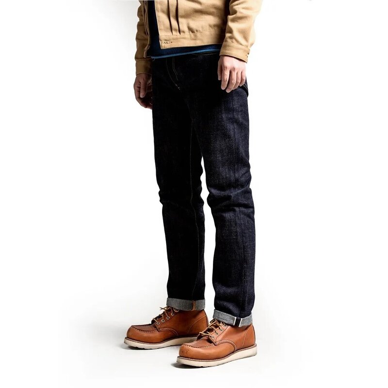 Джинсы Red Tornado 17oz SD-107 Slim Cut Jeans Selvdege, джинсовые мужские брюки с прямыми штанинами