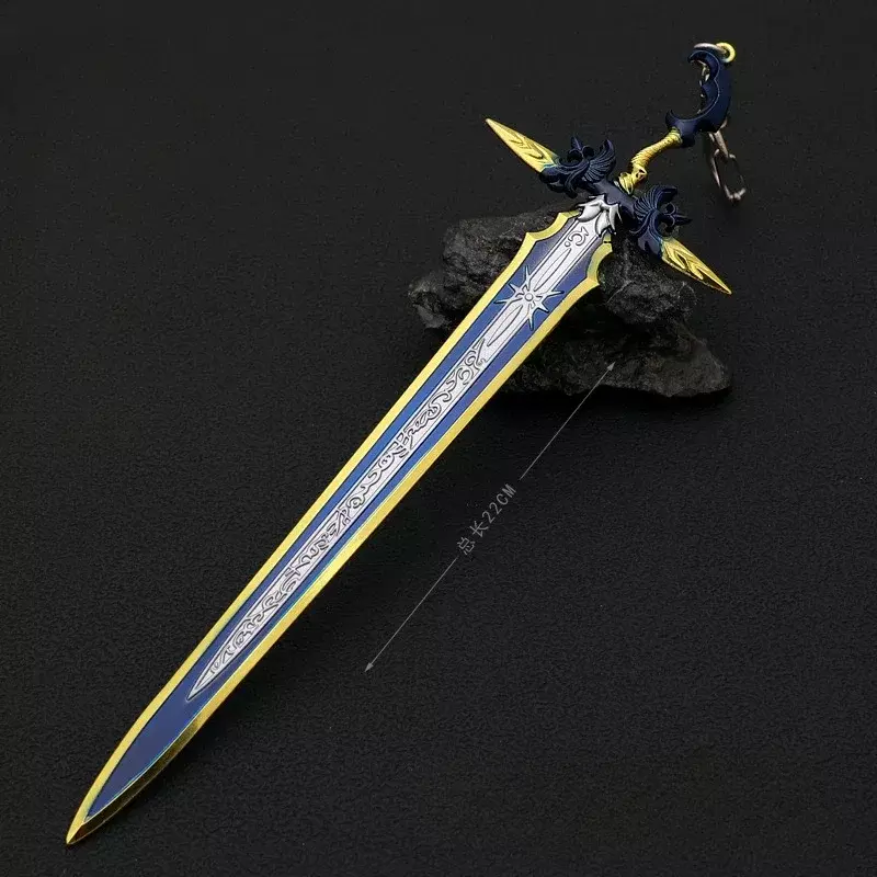 22cm Fantasy-Spiel Waffe Bahamut ultimative Schwert Wolke Streit Metall Spiel Peripherie Modell ungeschnittene Klinge Waffen Spielzeug Geschenke für Jungen