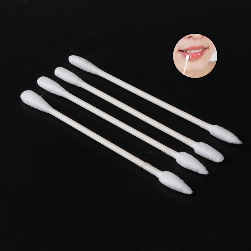 Cotton Swab,Q Tips,10Pcs Natural Cotton Buds,Individually Wrapped Double Tipped Cotton Tips for Ear,Beauty Care,Cleaning