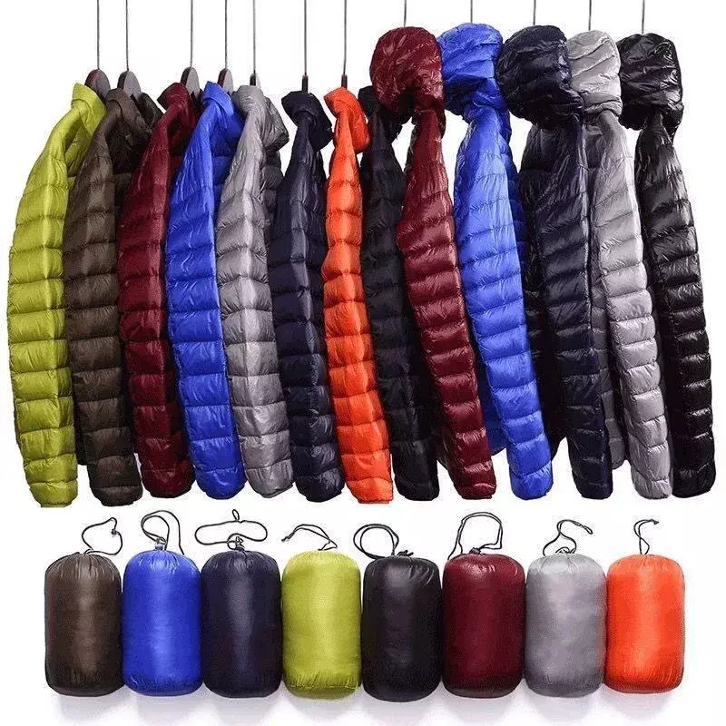남성용 초경량 패커블 다운 재킷, 방수 및 방풍, 통기성 코트, 후드 재킷, 사계절 신상, 2023