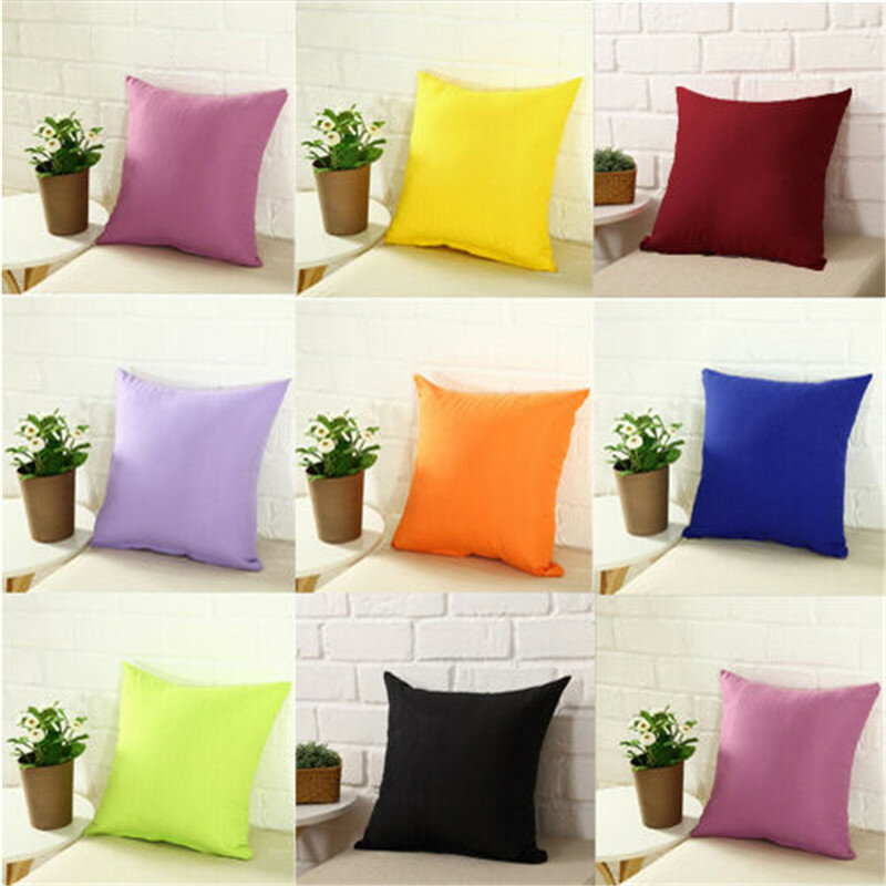 40*40Cm Colorful Home Decor Art Style Cotton Linen Pillow Case Sofa Throw Cushion Cover