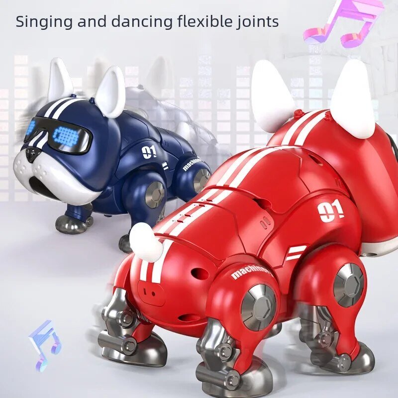 Muzyka taneczna Bulldog Robot Inteligentny interaktywny pies ze światłem Zabawki dla dzieci Dzieci Wczesna edukacja Zabawka dla niemowląt Chłopcy Dziewczynka